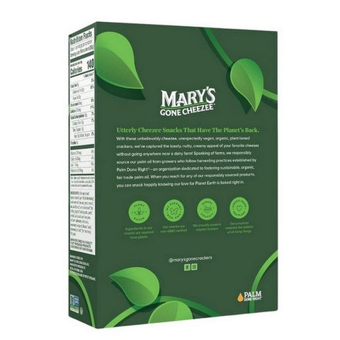 Marys Gone Crackers, Organic Cheezee Crackers Cheddar And Herb Flavor, 4.25 Oz (Case Of 6)