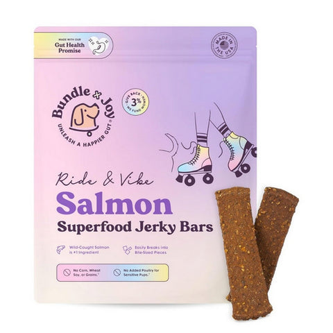 Bundle X Joy, Salmon Superfood Jerky Bars Dog Treats, 5 Oz (Case Of 6) Bundle X Joy