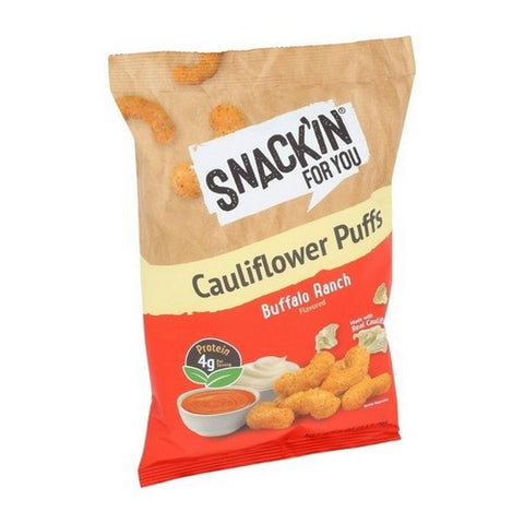 Snack In For You, Salty Buffalo Ranch Cauliflower Puffs, 4 Oz (Case Of 12)