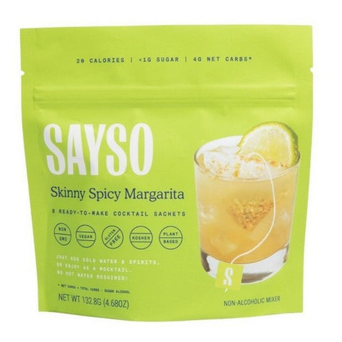 Sayso, Skinny Spicy Margarita Cocktail Mix, 4.68 Oz (Case Of 6)