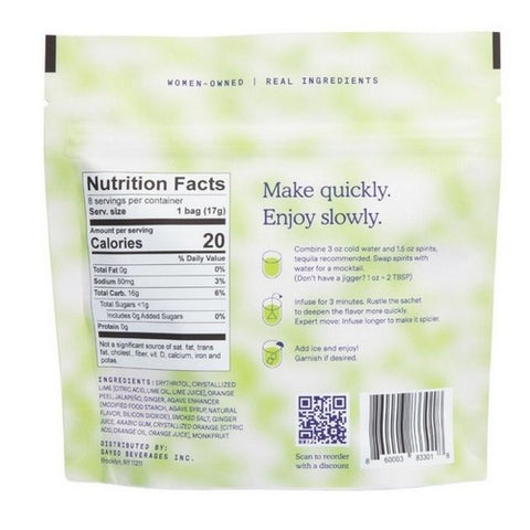 Sayso, Skinny Spicy Margarita Cocktail Mix, 4.68 Oz (Case Of 6)