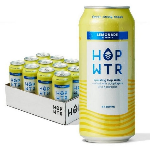 Hop Water, Sparkling Hop Water Lemonade, 16 Oz (Case Of 12)