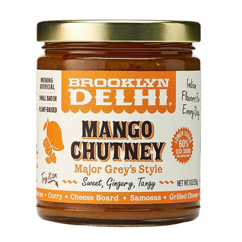 Brooklyn Delhi, Mango Chutney Major Grey Style, Sweet Gingery Tangy, 9 Oz (Case Of 6)