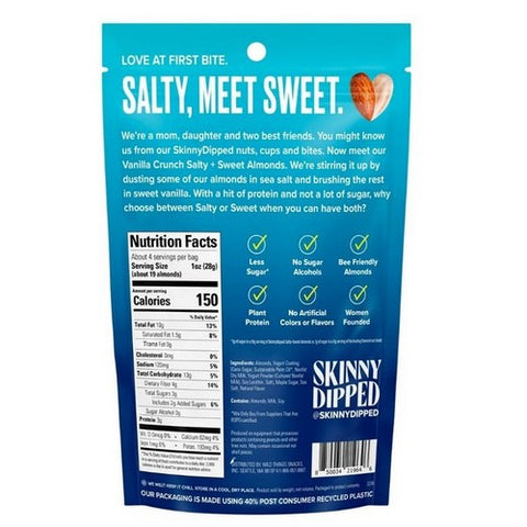 Skinny Dipped, Vanilla Crunch Almonds, 4 Oz (Case Of 6)