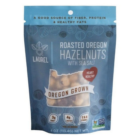 Laurel Foods, Roasted Organic Hazelnut With Sea Salt, 4 Oz (Case Of 6)