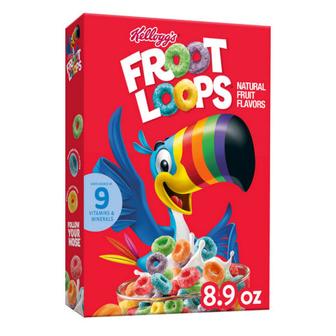Kellogg's, Froot Loops Breakfast Cereal, 8.9 Oz (Case Of 18)
