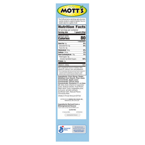 Mott's, Assorted Fruit Flavored Snacks Value Pack, 17.6 Oz (Case Of 6)