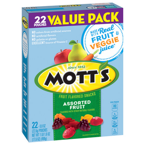 Mott's, Assorted Fruit Flavored Snacks Value Pack, 17.6 Oz (Case Of 6)