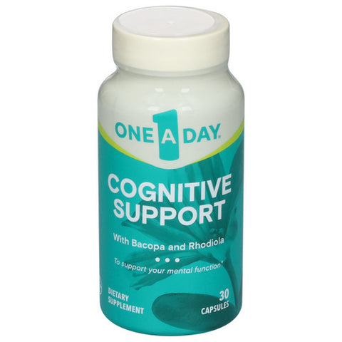 One A Day, Cognitive Support With Bacopa And Rhodiola, 30 Count (Case Of 3)
