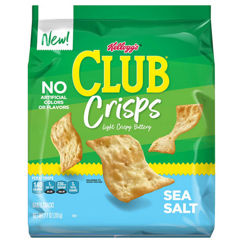 Kellogg's, Club Crisps Sea Salt Baked Snacks, 7.1 Oz (Case Of 6)
