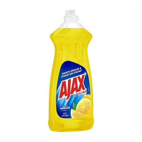 Ultra Super Degreaser Lemon Dish Liquid Bottle 28 Oz (Case Of 9) by Ajax