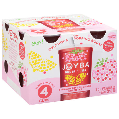Bubble Green Tea Strawberry Lemonade 48 Oz (Case Of 4) by Joyba