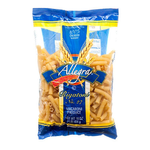 Rigatoni Pasta 16 Oz (Case Of 20) by Allegra