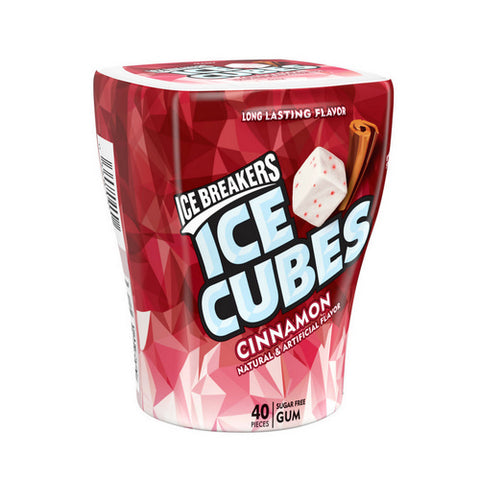 Ice Cubes Sugar Free Cinnamon Gum 3.24 Oz (Case Of 6) by Ice Breakers