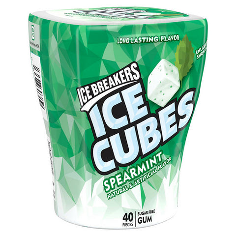 Ice Cubes Sugar Free Gum Spearmint 3.24 Oz (Case Of 6) by Ice Breakers