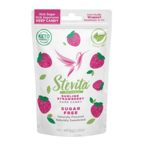 Stevita, Stevita Hard Candy Sugar Free Strawberry, 3 Oz