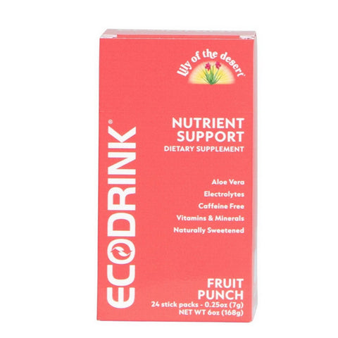 Lily Of The Desert, EcoDrink Nutrient Support Fruit Punch, 24 Count Lily Of The Desert