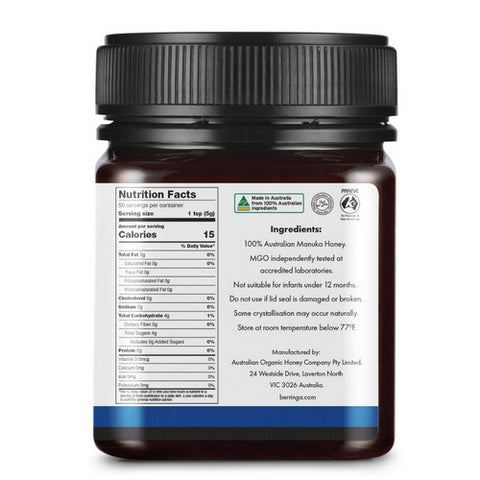 Berringa, Australian Manuka Honey MGO 550, 250 Grams