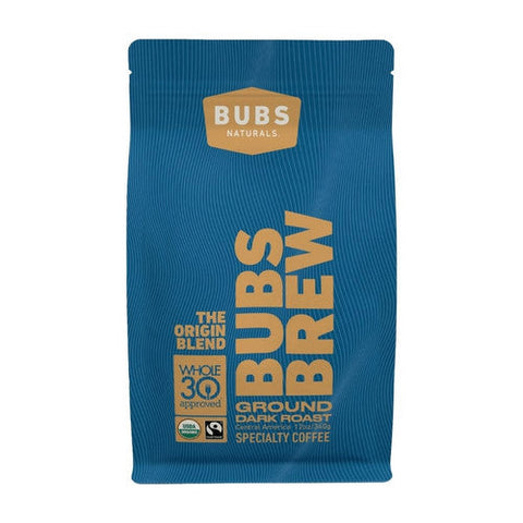 Bubs Naturals, Origin Coffee Dark Roast Ground, 12 Oz Bubs Naturals