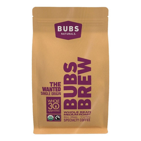 Bubs Naturals, Wanted Coffee Medium Roast Ground, 12 Oz