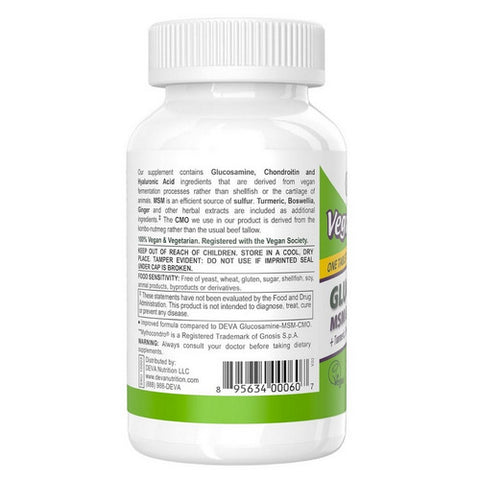 Deva Vegan Vitamins, Vegan Glucosamine Chondroitin MSM, 90 Tablets
