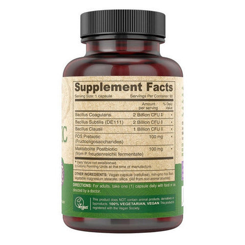 Deva Vegan Vitamins, Vegan Probiotic 5 Billion CFU, 90 Tablets Deva Vegan Vitamins