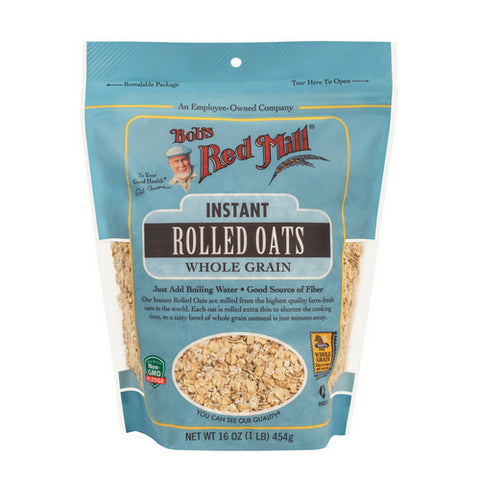 Instant Whole Grain Rolled Oats 16 Oz (Case Of 4) by Bobs Red Mill