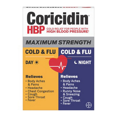 HBP Maximum Strength Cold And Flu With Day And Night Liquid Gels 24 Count (Case Of 3) by Coricidin Hbp
