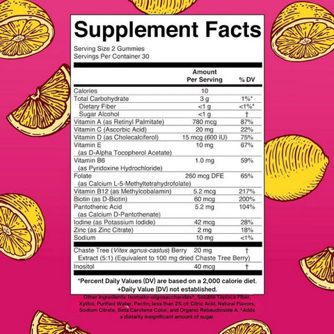 MaryRuth's, Lemonade Women's 40+ Multivitamin Gummies, 60 Count