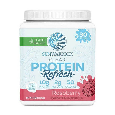 Sunwarrior, Raspberry Clear Protein Refresh, 14.81 Oz