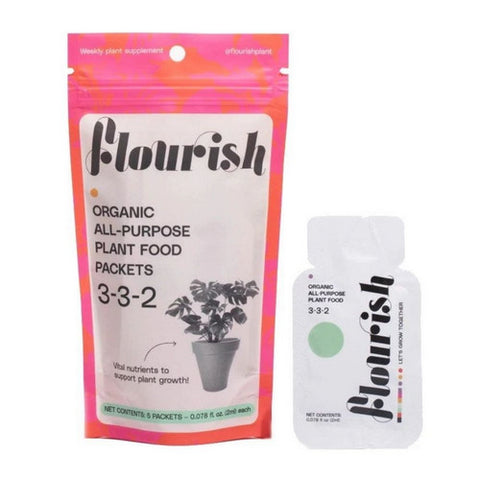 Flourish Plant, Organic All-Purpose Plant Food, 5 Packets