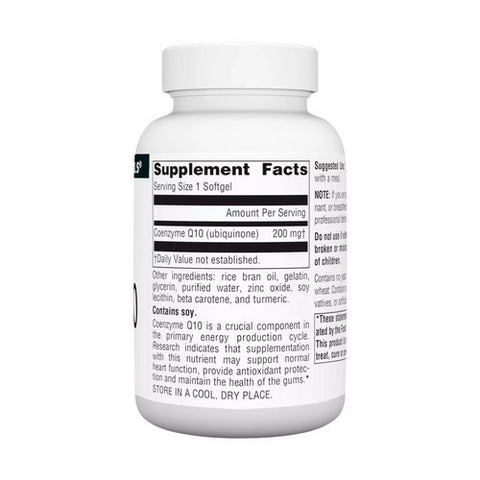 Source Naturals, Coenzyme Q10, 200 MG, 60 Softgel