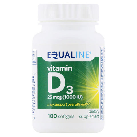 Vitamin D3 100 Count (Case Of 3) by Equaline
