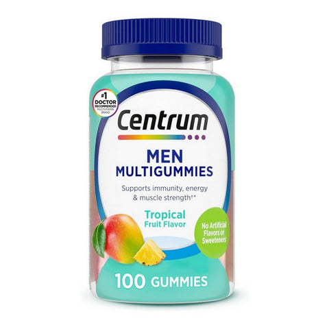Men Tropical Fruit Multigummies 100 Count (Case Of 3) by Centrum