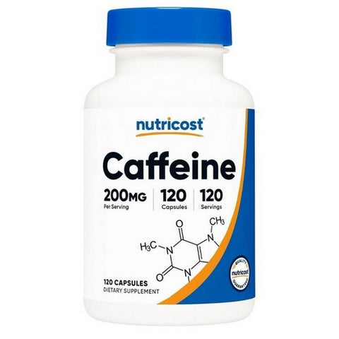 Nutricost, Caffeine Capsules, 200 Mg, 120 Count