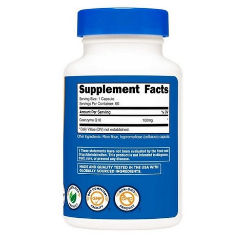 Nutricost, CoQ10 Capsules, 100 Mg, 60 Count