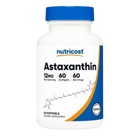Nutricost, Astaxanthin Softgels, 12 Mg, 60 Count