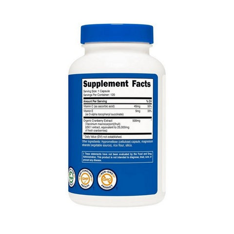 Nutricost, Cranberry Extract Capsules, 25,000 Mg, 120 Count