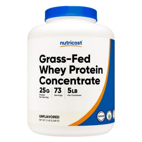Nutricost, Grass-Fed Whey Protein Concentrate Powder, 5 Lbs