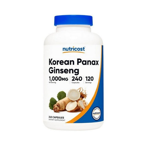 Nutricost, Korean Panax Ginseng, 1000 Mg, 240 Caps