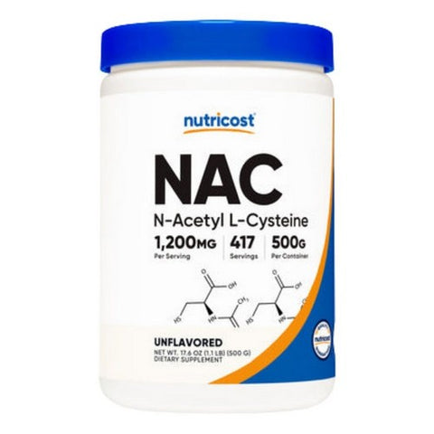 Nutricost, N-Acetyl L-Cysteine Powder Vegan, 500 Grams