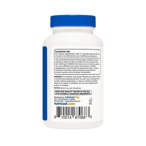 Nutricost, Guarana Capsules, 1000 Mg, 150 Count