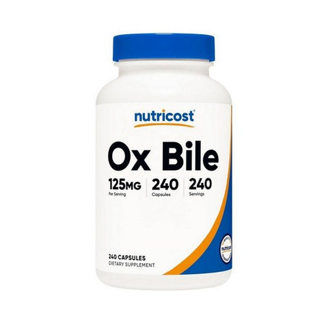 Nutricost, Ox Bile Capsules, 125 Mg, 240 Count