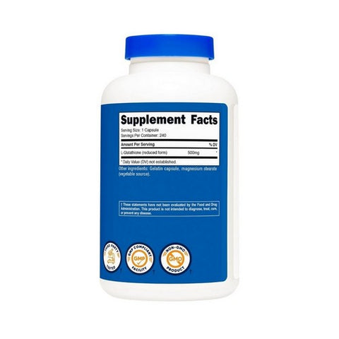 Nutricost, Glutathione Capsules, 500 Mg, 240 Count