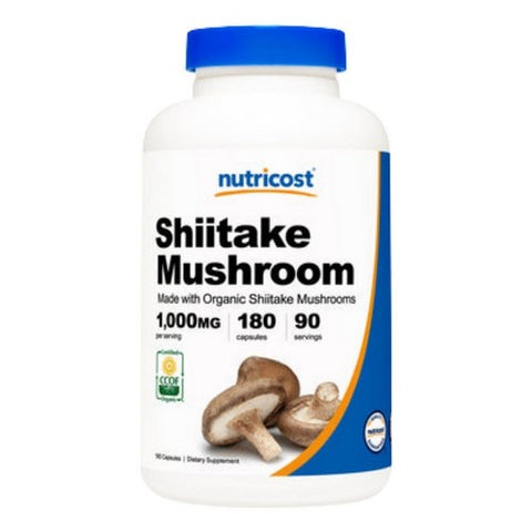 Nutricost, Organic Shiitake Mushroom Capsules, 1000 Mg, 180 Count