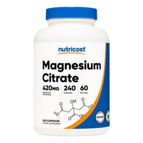 Nutricost, Magnesium Citrate Capsules, 420 Mg, 240 Count