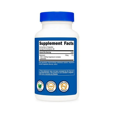 Nutricost, Magnesium Orotate Capsules, 1000 Mg, 120 Count