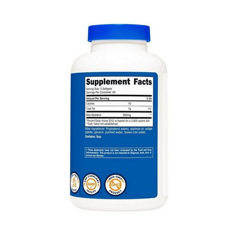Nutricost, Beta Sitosterol Softgels, 500 Mg, 120 Count