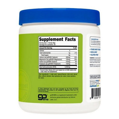 Nutricost, Ketone BHB 4-in-1 Powder Green Apple, 30 Serving