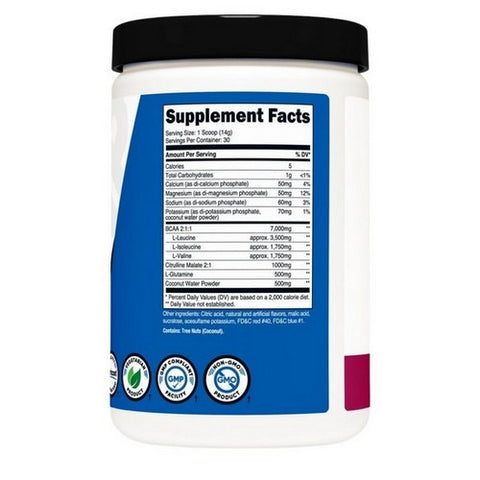 Nutricost, BCAA + Hydration Powder Blackberry Plum, 30 Serving